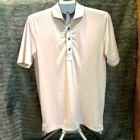Greyson Light Pink Polo Shirt Size Small D28 - Picture 3 of 8